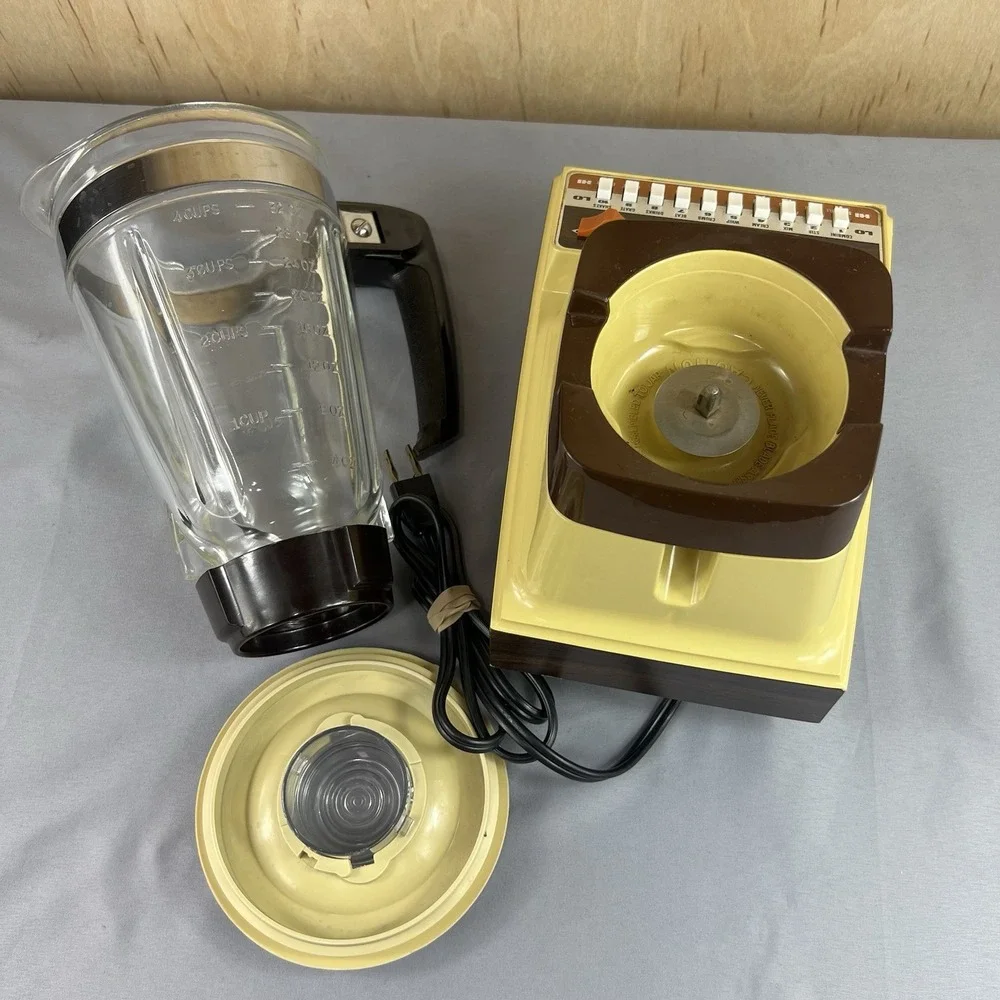 Vintage Sunbeam Custom 20-Speed Blender Countertop Kitchen Tested Working
